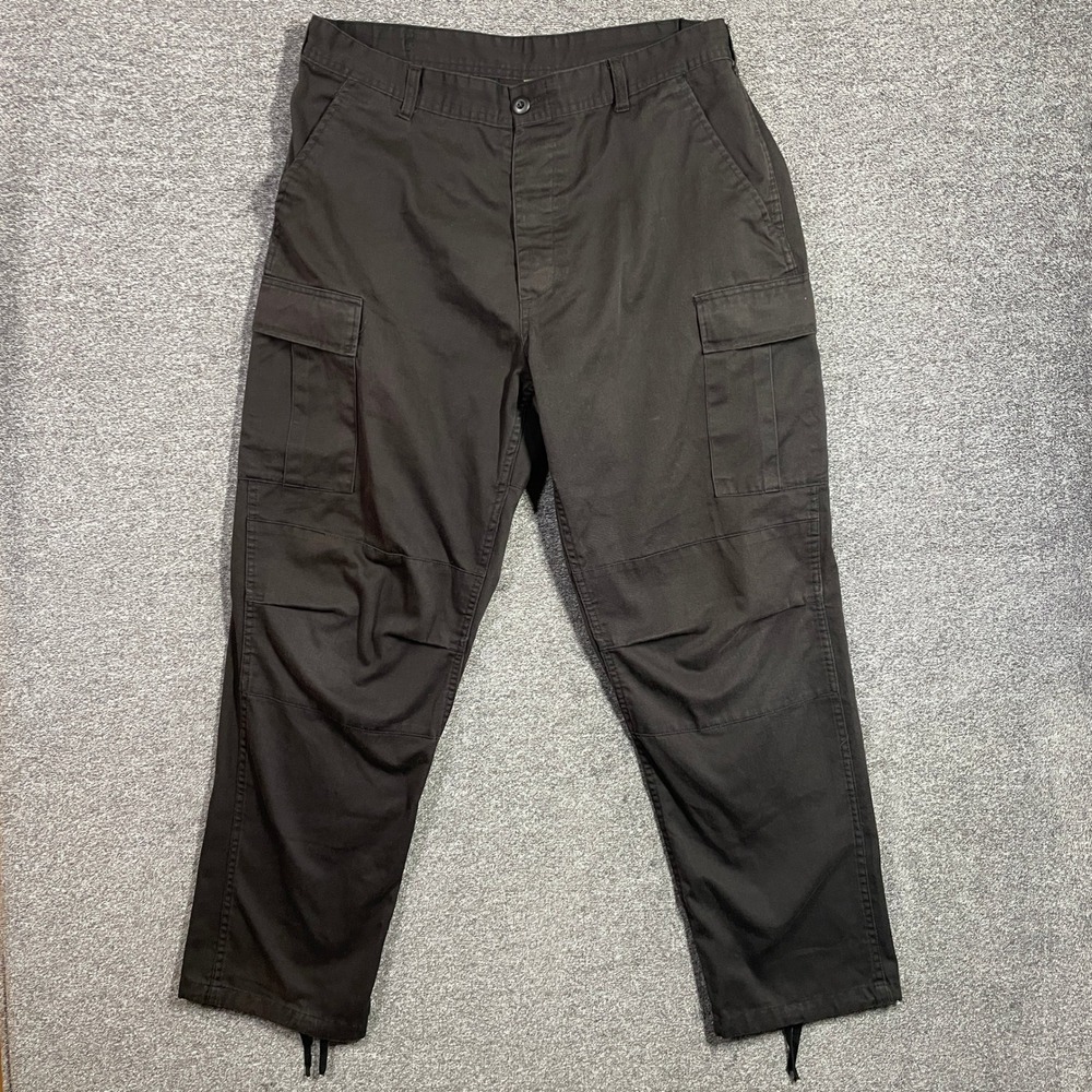 Rothco BDU Cargo Pants Mens Large Regular Black Tactical Military Work‎ Trousers